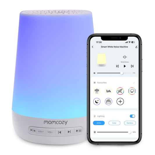 Momcozy Smart Baby Sound Machine with Night Light, White Noise Machine