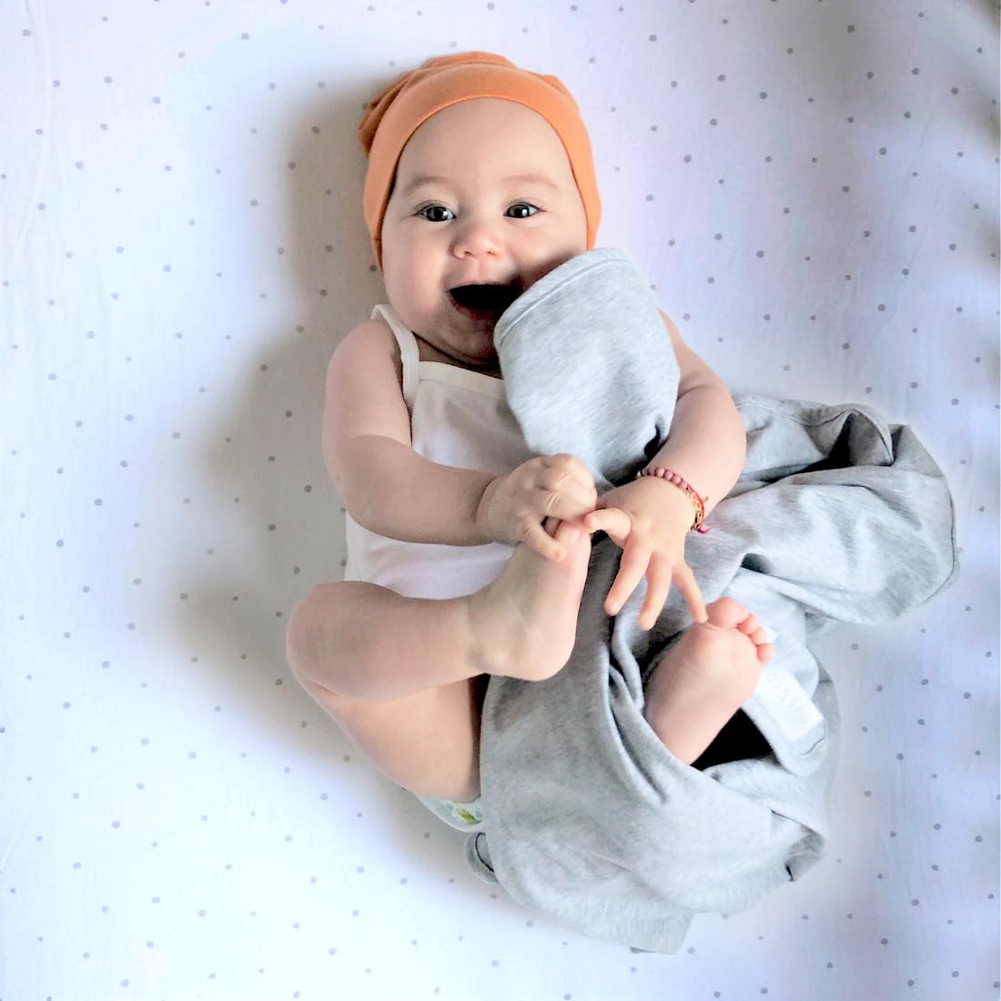 Changing Pad Covers - Cradle Sheets 2-Pack - 100% Jersey Cotton for Baby Boy or Baby Girl (Grey Dottie)