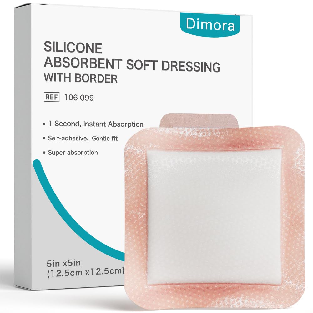 Dimora Silicone Super Absorbent Wound Dressings - Gentle Adhesive Bandages with Ultrasorb