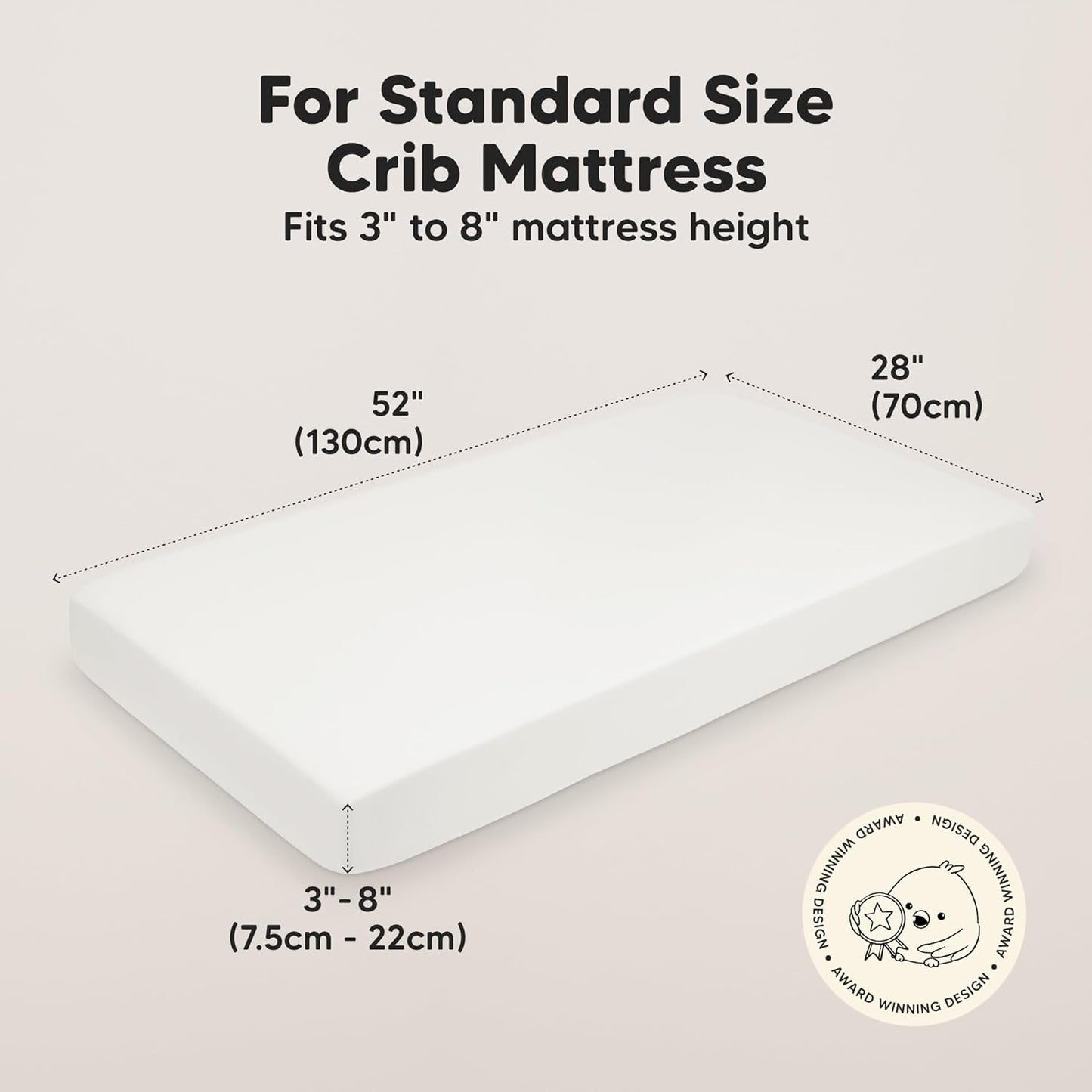 KeaBabies 2-Pack Baby Crib Sheets for Boys, Girls - 52x28 Viscose Derived from Bamboo Toddler Bed