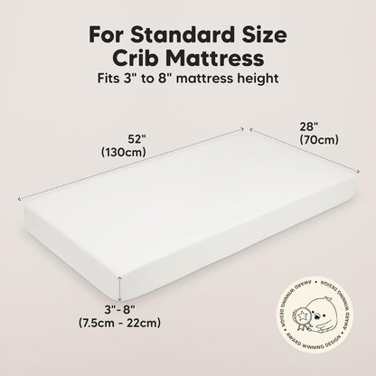 KeaBabies 2-Pack Baby Crib Sheets for Boys, Girls - 52x28 Viscose Derived from Bamboo Toddler Bed
