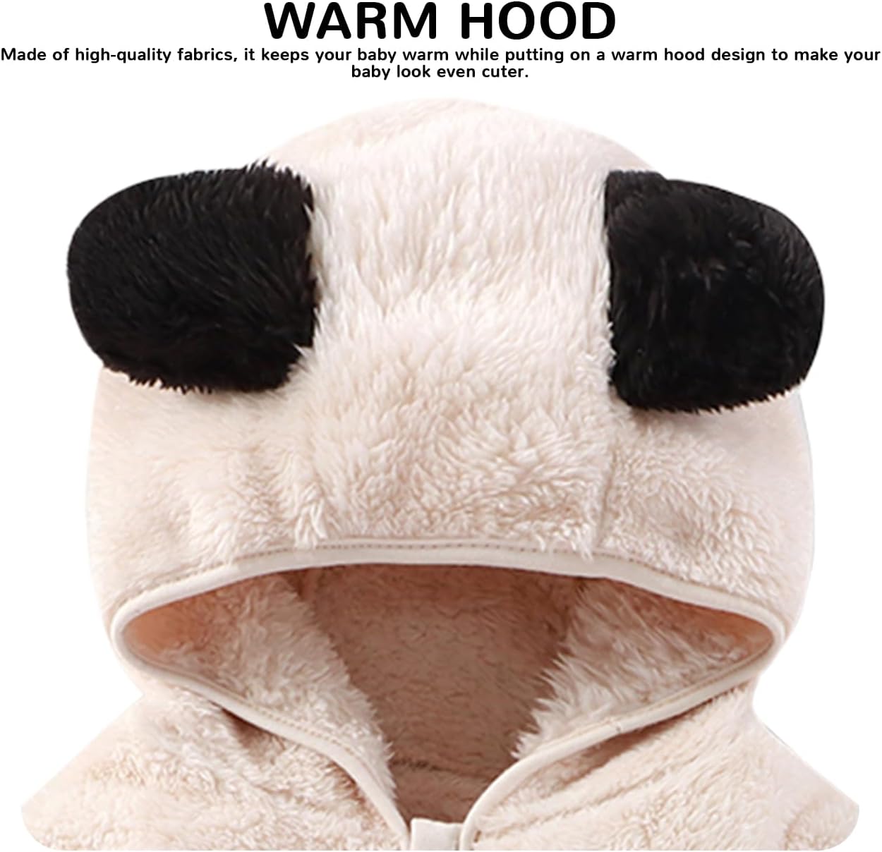 Baby Boy Winter Fleece Coat Toddler Girl Jacket Infant With Hood Panda Outerwear