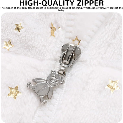 Baby Girl Winter Fleece Coat Toddler Boy Jacket Infant With Hood Warm Outerwear