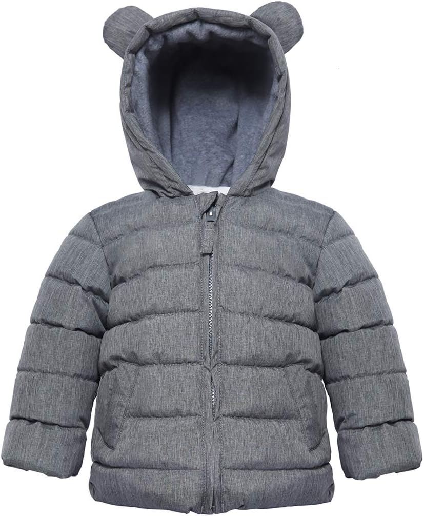 Rokka&Rolla Baby Boys' Water-Resistant Fleece Lined Puffer Jacket Winter Coat for Newborn Infant Toddler