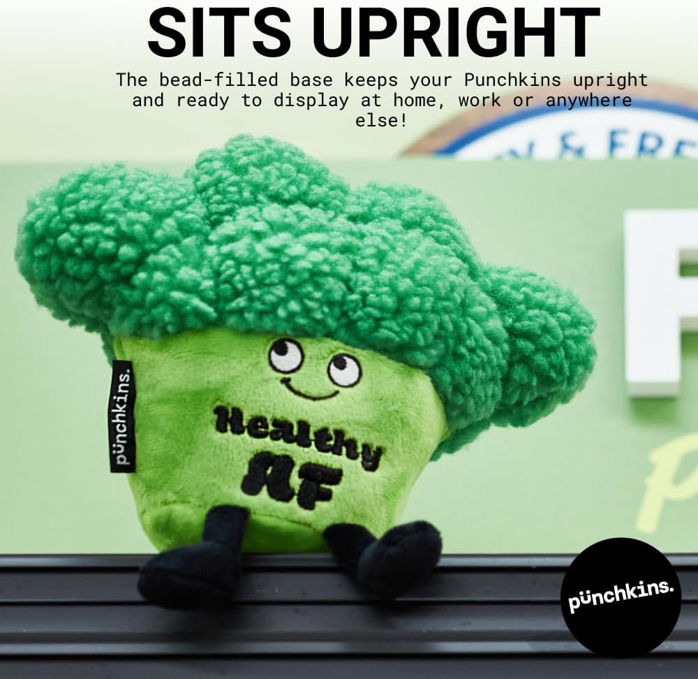 Gluten Hates Me Foodie Plushie, Funny Pun Meme Gag Gift, White Elephant, Stocking Stuffer Present, Great for Emotional Support, Fun Desk Accessory, Weighted Base for Display