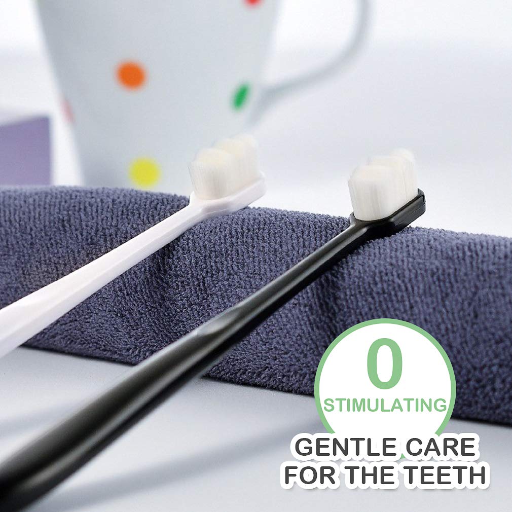 EasyHonor Extra Toothbrush for Sensitive Gums, Micro Fur Manual Toothbrush with 20000 Soft Floss