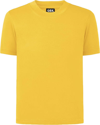 QBK 2T to Youth Neon Shirt Kids UPF 50+ Dry Fit Athletic Short Sleeve Rash Guard T Shirts for Boys Girls Sports Undershirt