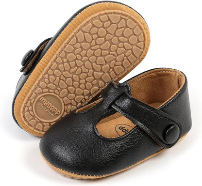 Baby Shoes Mary Jane Flats Non Slip Soft Sole Infant Toddler Sneakers First Walkers Party Christmas Dress Shoes