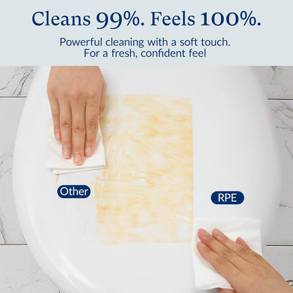 Flushable Wet Wipes - 6 Large Packs (360 Ct) - Unscented Extra-Large Body & Hand Tissue with Vitamin E & Aloe - For Adults, Children & Kids - Ideal for Home, Bathroom, Car & Everyday Hygiene
