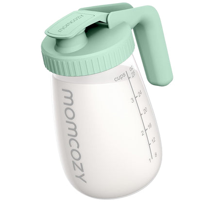 Momcozy Breast Milk Pitcher, Resistant to Heat and Cold Abrupt Temp Swings, No Leak Glass Breast