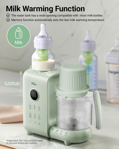 Bear Baby Food Maker with Two Layer Steam Baskets, Multifunction Baby Food Processor Steamer Puree