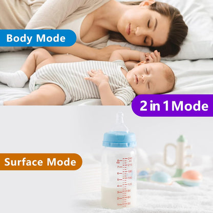 Digital Thermometer for Adults and Kids, No Touch Forehead Thermometer for Baby, 2 in 1 Body
