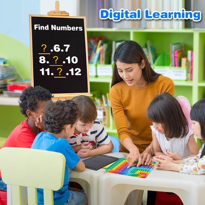 12x12 Multiplication Table Digital P0PP Math Toy, Rainbow Dimple Fingertip Toy, Multiplication