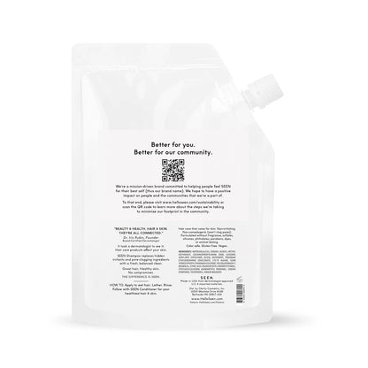 SEEN Shampoo Eco-Refill, Fragrance Free - Non-Comedogenic & Sulfate-Free Hair Shampoo
