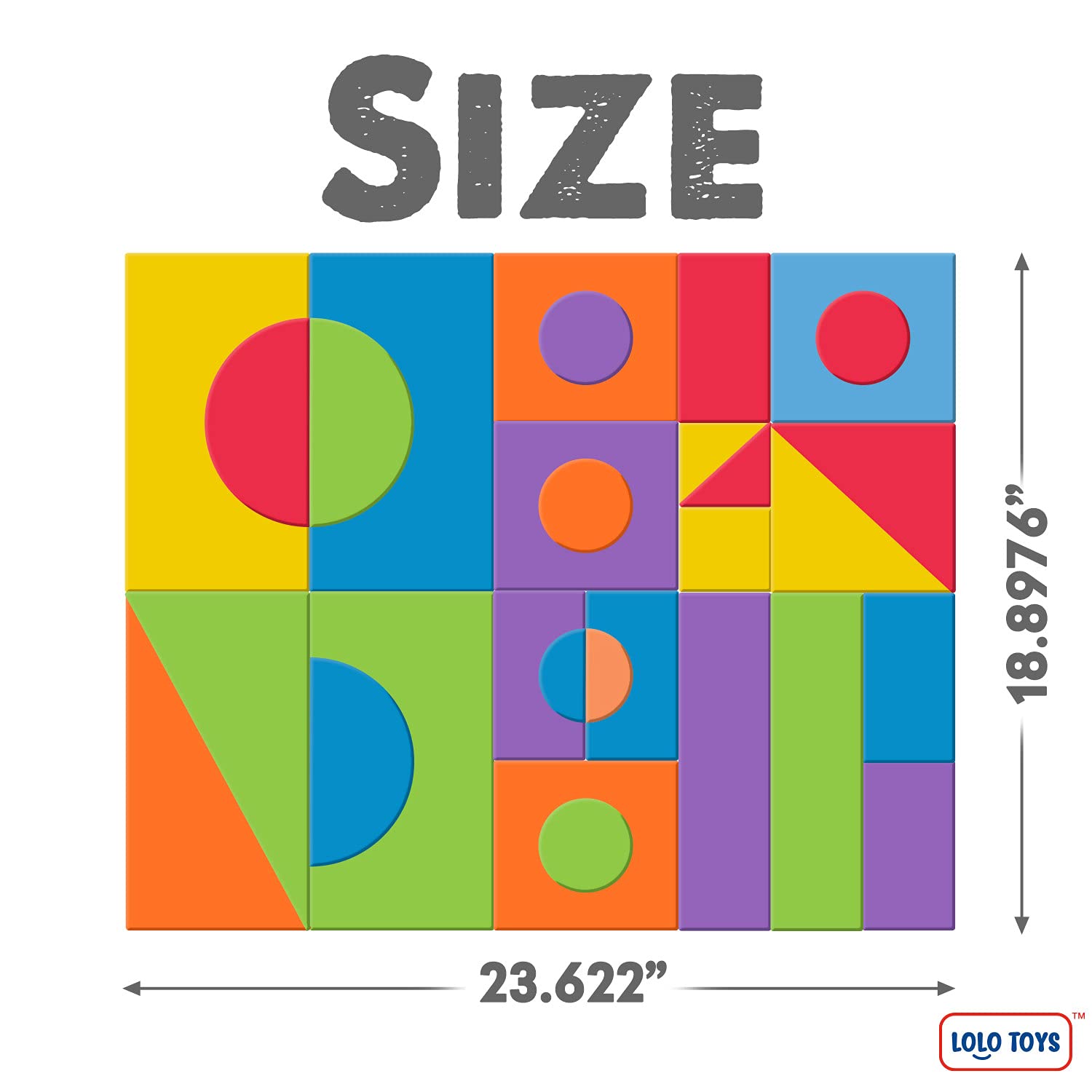 LOLO TOYS Large Building Foam Blocks for Toddlers – Giant Jumbo Big Building Blocks (30 Pieces)