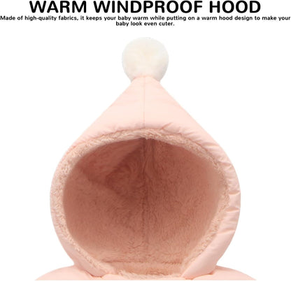 Baby Girl Winter Fleece Jacket Toddler Boy Puffer With Hood Coat Infant Clothes