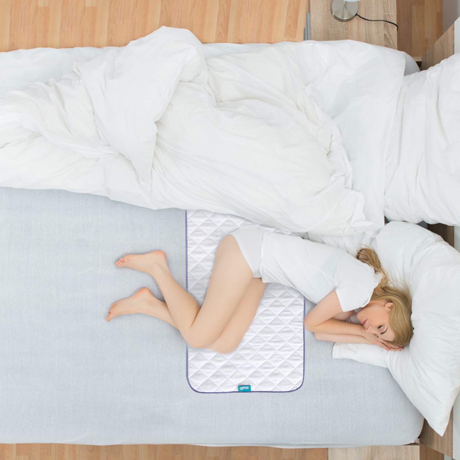 Waterproof Crib Mattress Protector 18" x 36", Non-Slip & Sturdy Mattress Pad Mat, 4 Layers