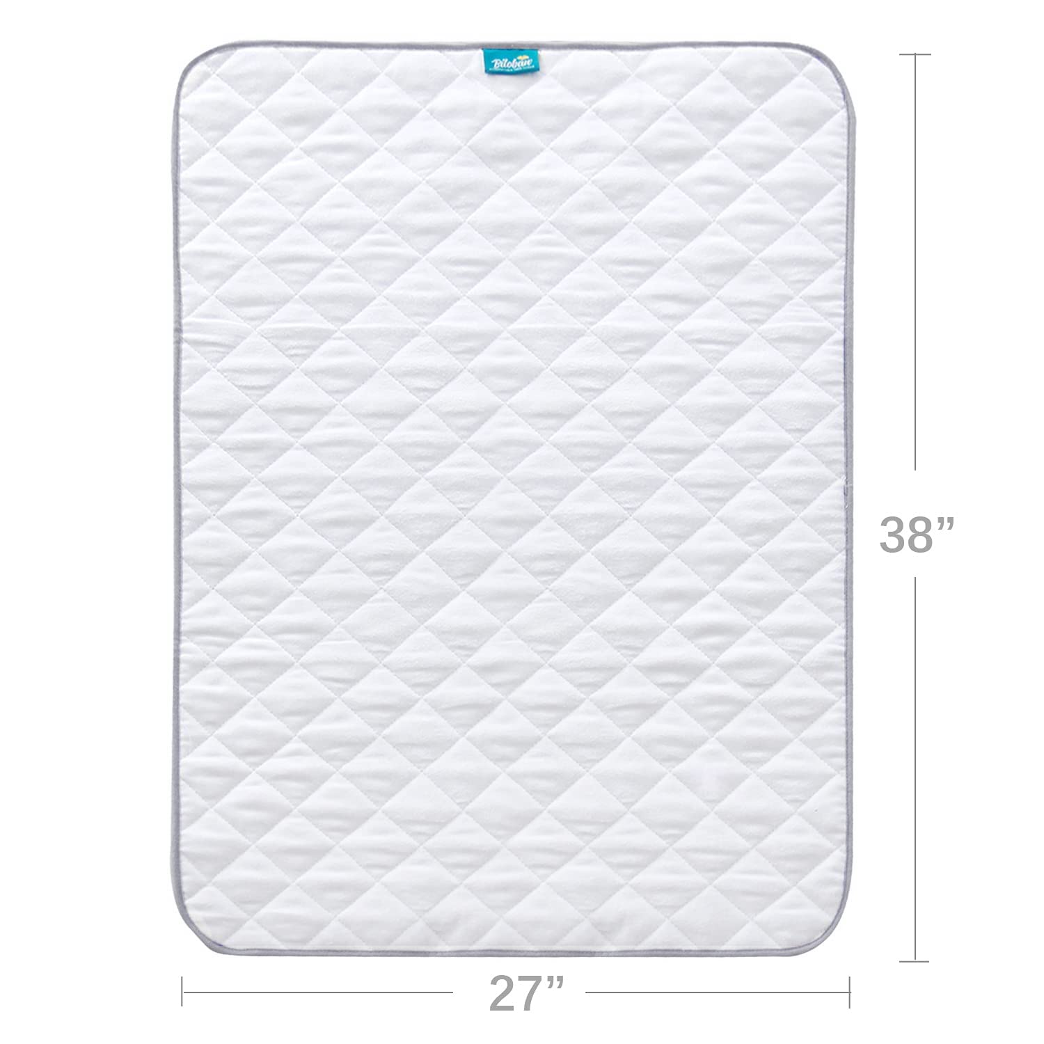 Waterproof Crib Mattress Protector 27" x 38", Non-Slip & Sturdy Mattress Pad Mat, 4 Layers