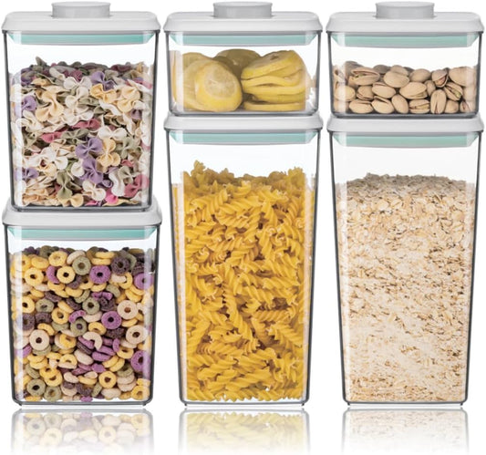 Ankou Airtight Food Storage Container Sets with Lids 6Pcs Pop Containers for Kitchen Pantry