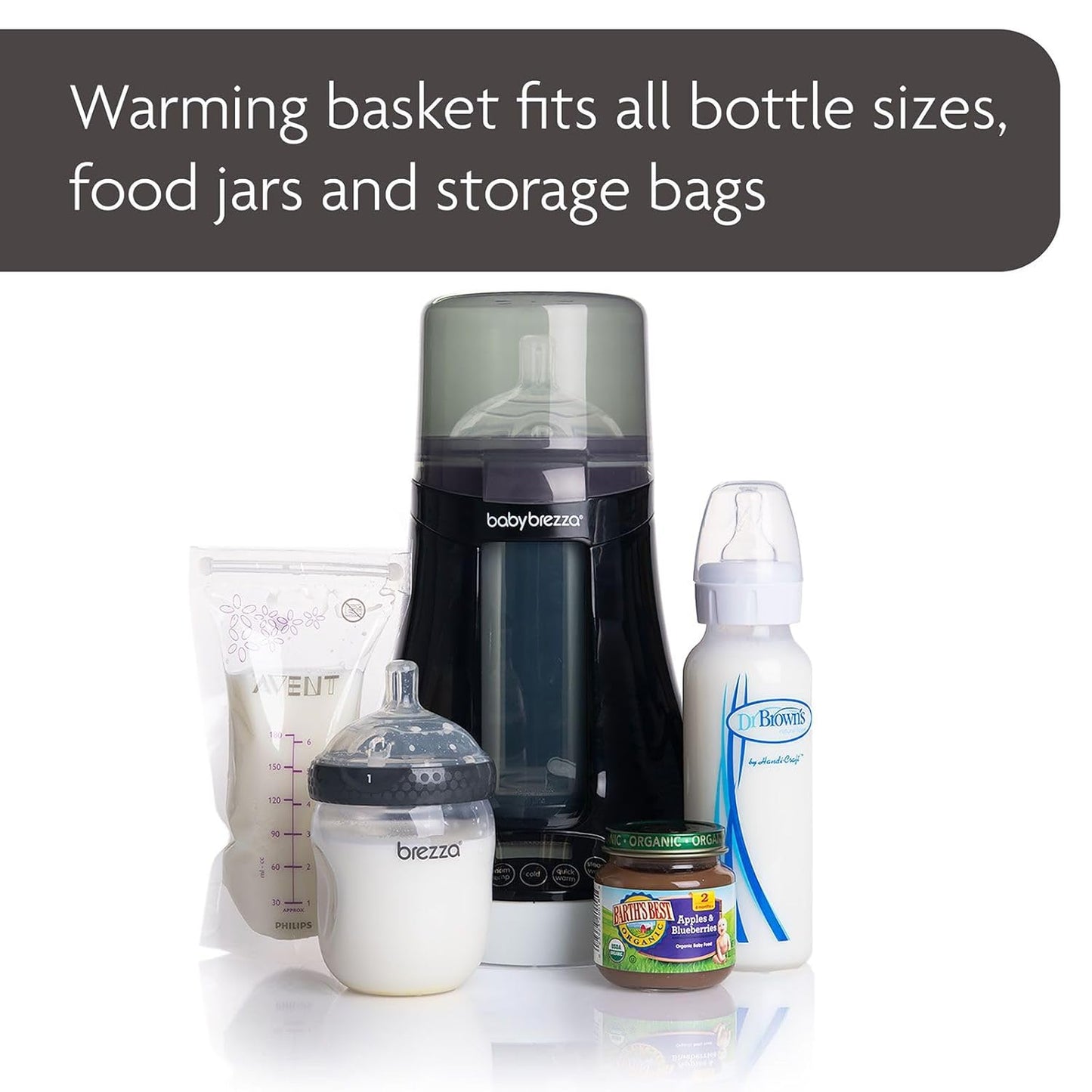 Baby Brezza Fast Baby Bottle Warmer - Baby Milk Warmer + Breastmilk Warmer Defroster – 2 Unique