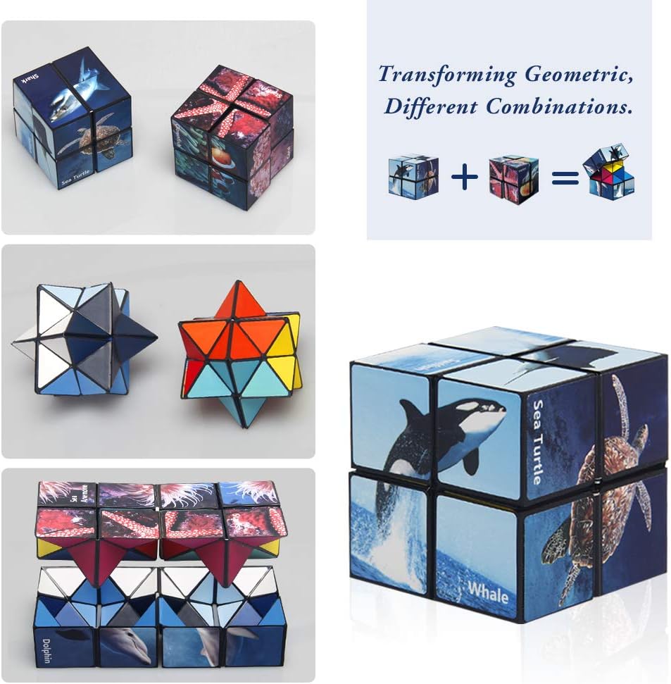 Star Cube Magic Cube Set, 2 in 1 Yoshimoto Cube for Kids and Adults, Toys for Boys and Girls Ages