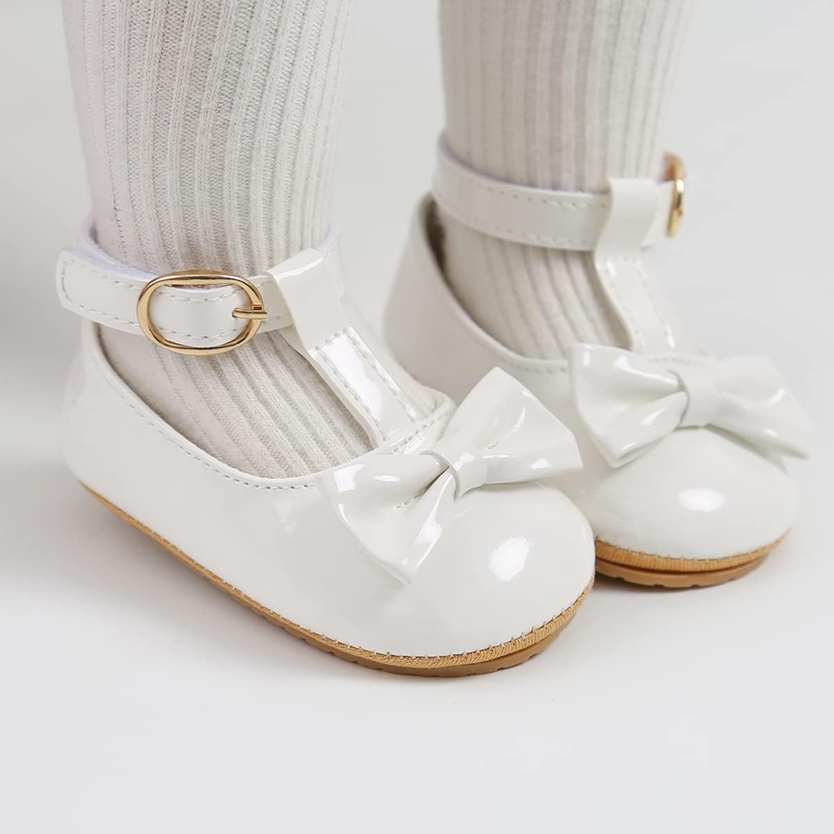 Baby Shoes Mary Jane Flats Non Slip Soft Sole Infant Toddler Sneakers First Walkers Party Christmas Dress Shoes