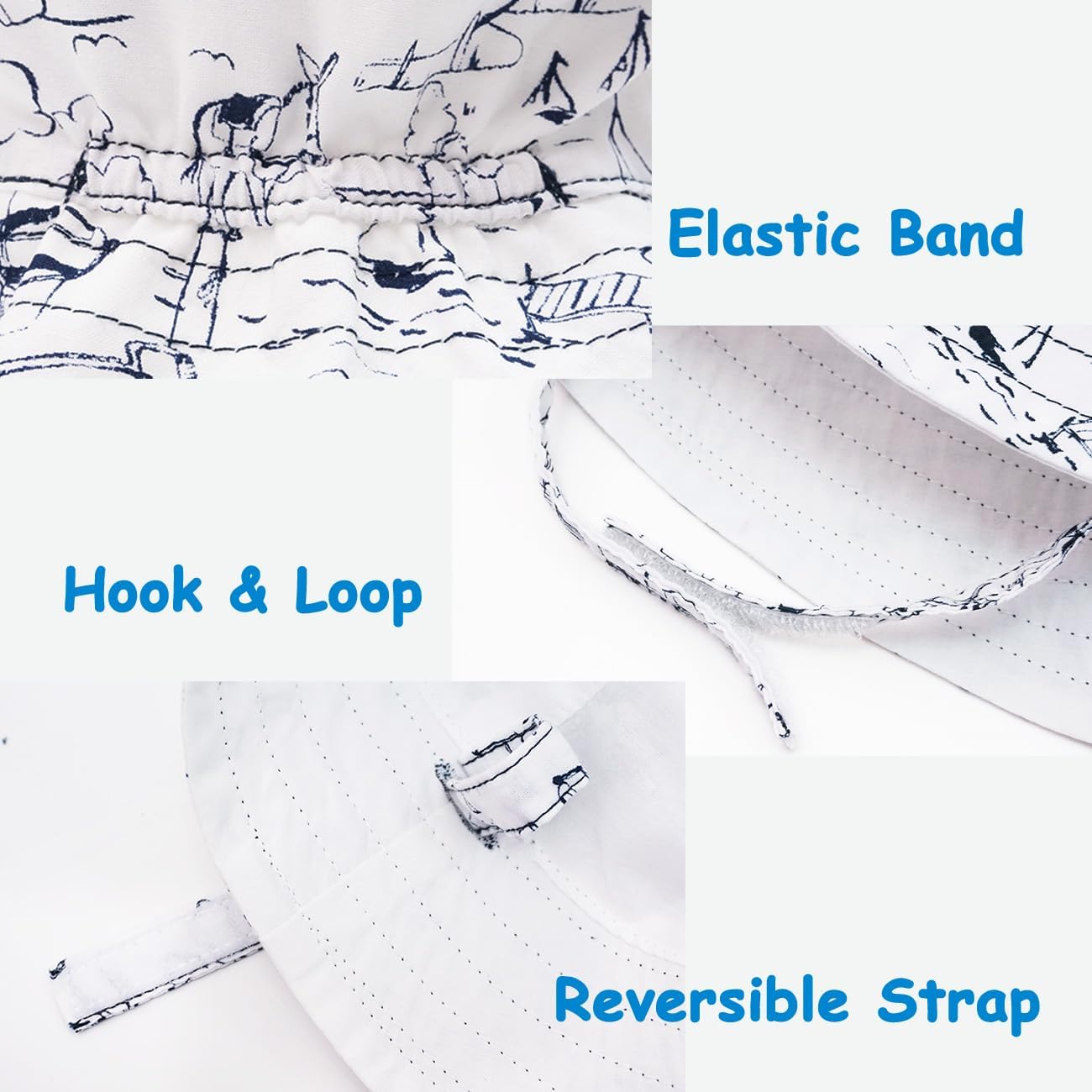 Keepersheep Baby Reversible Baseball Cap Infant Sun Hat, Cotton Knit Soft Brim for Infant Toddler, Summer Outdoor Unisex