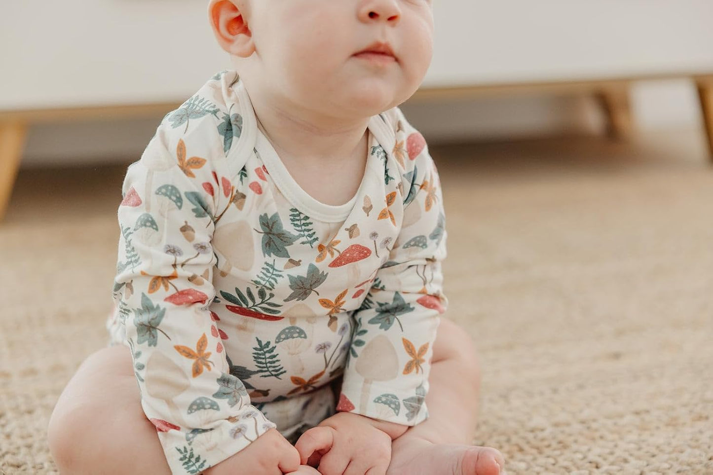 Copper Pearl Long Sleeve Bodysuit Baby: Ultra Soft Baby for Newborns, Boys, and Girls - Stylish, Comfortable, Overlap Shoulders, Premium Knit Fabric - 0-3 Months, Ivy