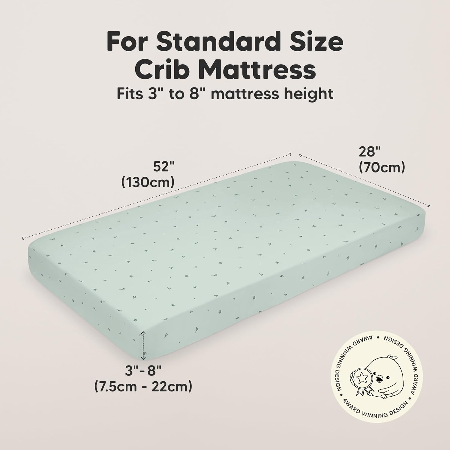 KeaBabies 2-Pack Organic Crib Sheets for Boys, Girls - 52x28 Fitted Crib Mattress Sheet Neutral