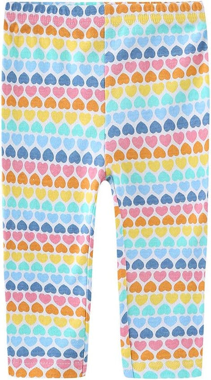 Unisex Newborn Baby Cotton 4-Pack Pants Embroidery Pringting Casual Leggings 0-24 Months for Boys and Girls