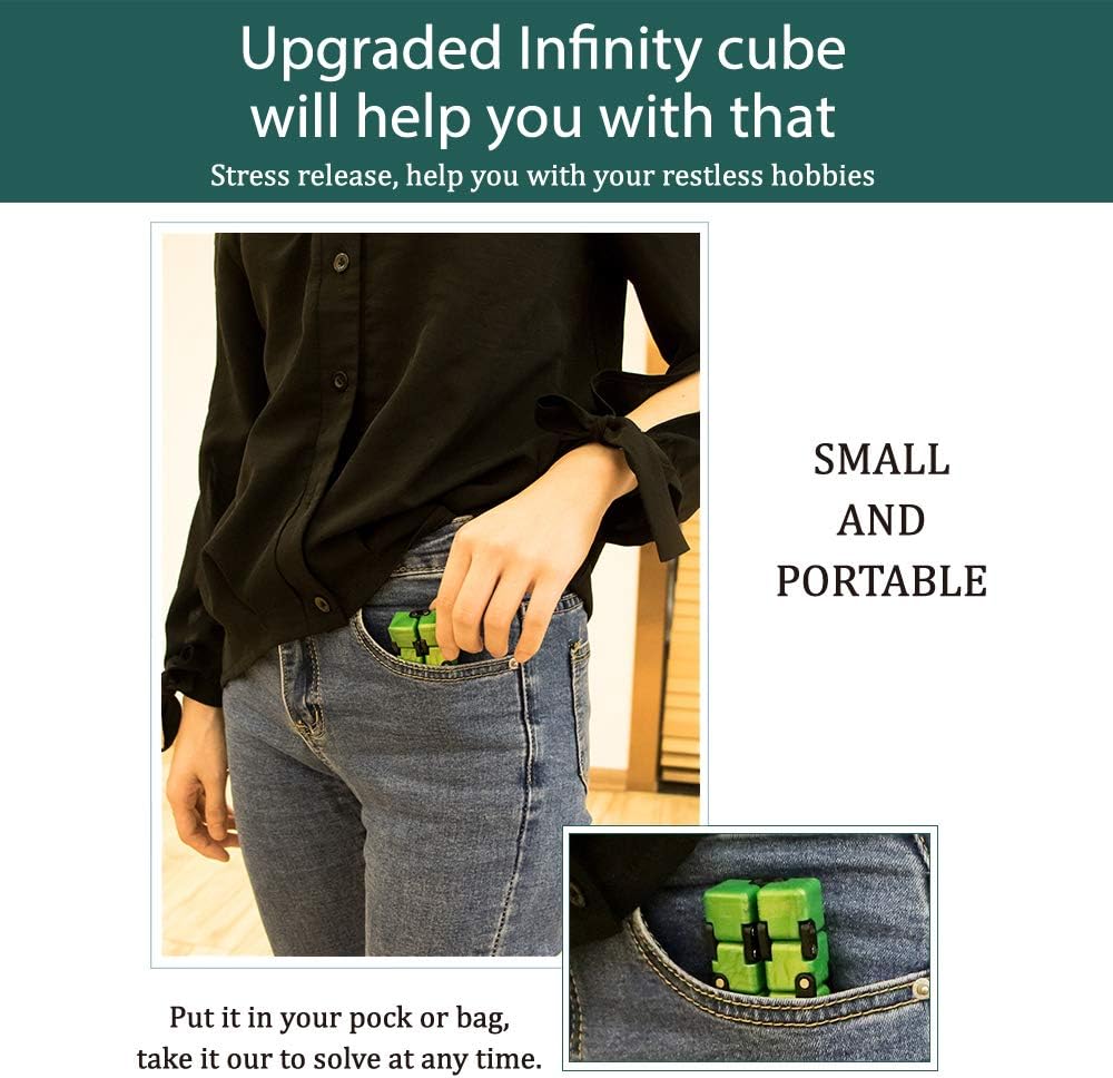 QIYI Little Golden Elephant Upgraded Infinity Cube Fidget Toy,Cool Mini Gadget Best for Stress and