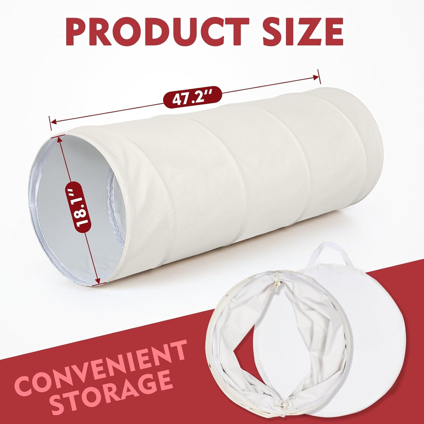 Moncoland Kids Play Tunnel Tent for Toddlers,Colorful Pop Up Crawl Toy Baby Children or Dog Cat Pets,Collapsible Gift Boy and Girl Indoor Outdoor Games (Kids Tunnel)