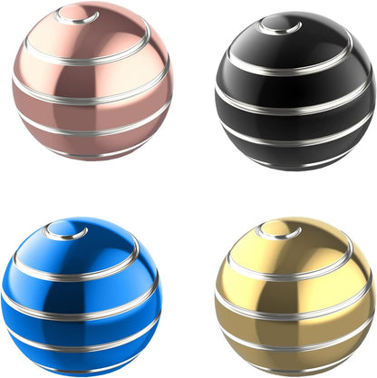 Kinetic Desk Toy Ball, 1.54'' Kinetic Desktop Spinning Toys, Optical Illusion Fidget Toys Gadgets for Christmas Birthday (39MM, Blue-A)