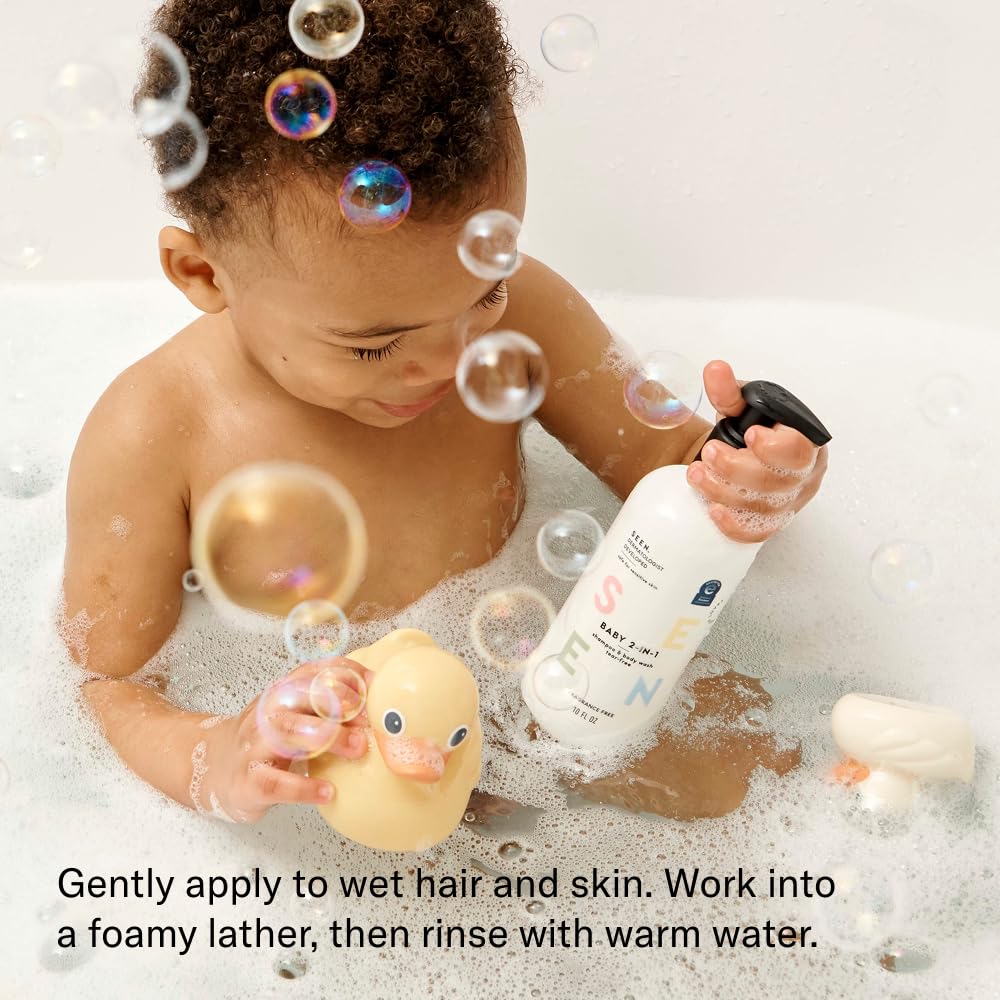 SEEN Baby 2-in-1 Shampoo & Body Wash – Fragrance-Free, Tear-Free & Non-Irritating