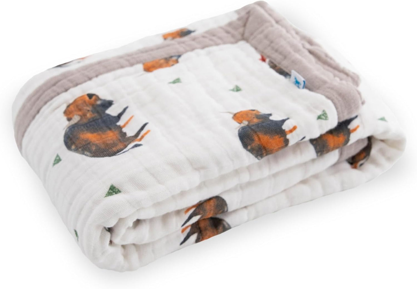 Little Unicorn Newborn Receiving Quilt | Ultra- Soft, Multi-Layered Muslin Fabric | Gift for
