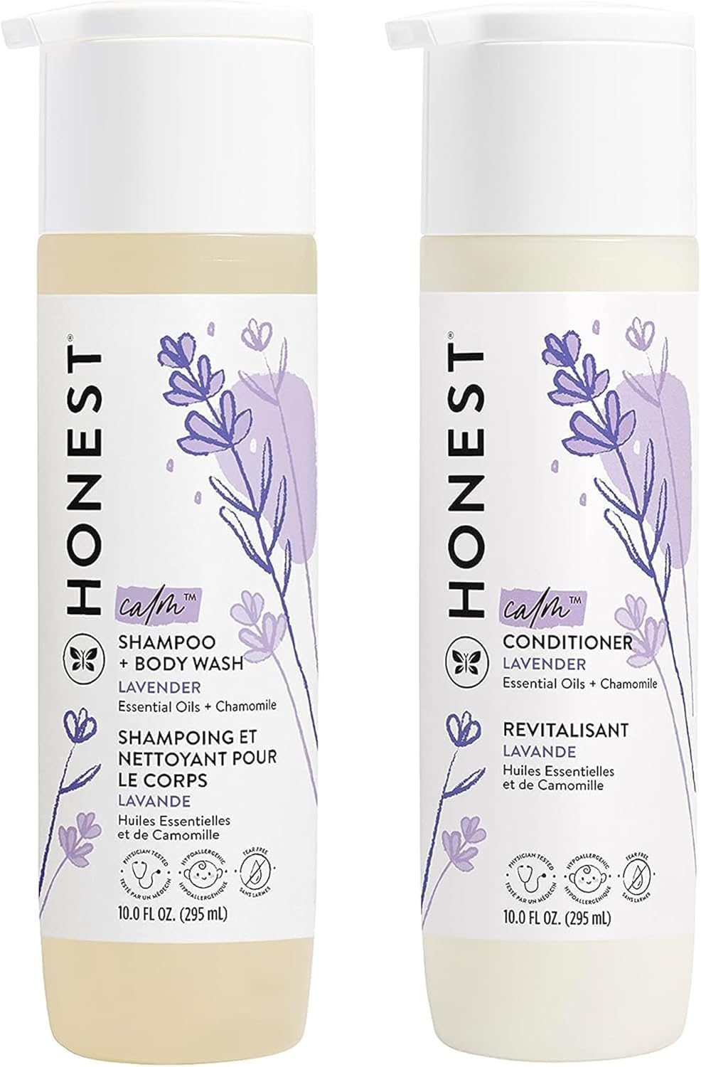 The Honest Company Silicone-Free Conditioner & 2-in-1 Cleansing Shampoo + Body Wash Duo | Gentle