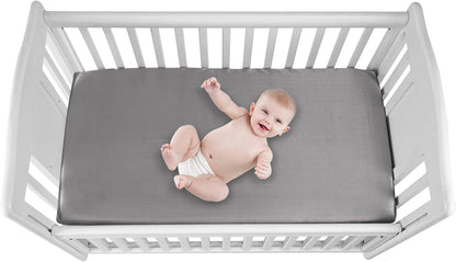 2 Pack Silk Crib Sheets for Baby with Sensitive Hair Satin Baby Mattress Sheet Boys and Girls