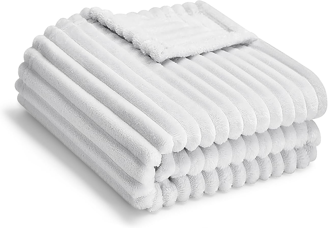 Soft Fleece Baby Blanket Ultra Cozy Grey Baby Blankets for Boys Warm and Lightweight Infant Toddler