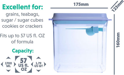 BopTop (1pc - 1700ml) Airtight Food Storage Container – Mechanical Silicone Seal Canister
