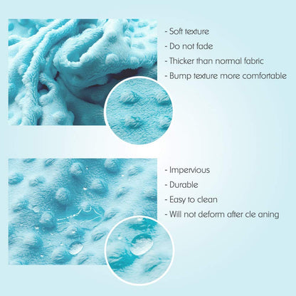Baby Changing Pad Cover, Super Soft Plush Dot Diaper Changing Table Covers for Baby Girls and Boys, Ultra Comfortable, Safe for Babies, Fit 32"/34'' x 16" Pad (SkyBlue)