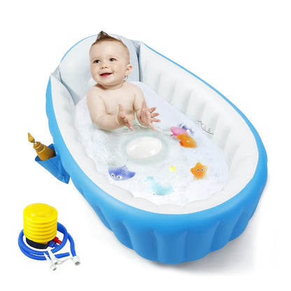 PandaEar Baby Inflatable Bathtub, Portable Travel Baby Infant Bath Tub Toddler Bathtub with Air