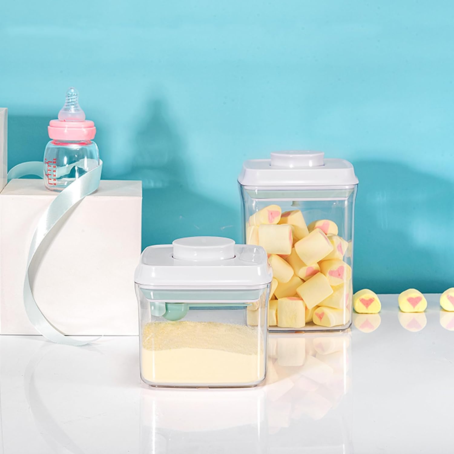 Airtight Food Storage Container Formula Milk Powder Containers Dispenser with Spoon BPA-Free for