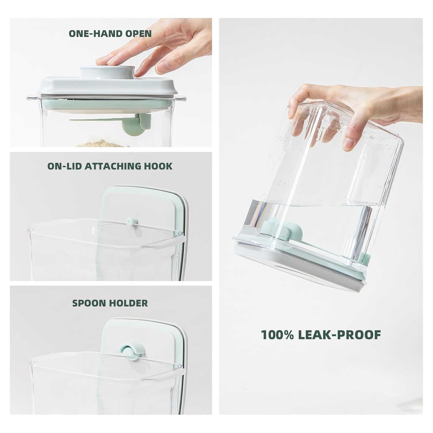 Baby Milk Powder Container - 2300ml Air Tight Formula Dispenser with Spoon and Scraper, BPA-Free