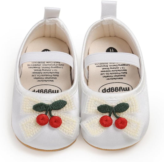 Baby Shoes Mary Jane Flats Non Slip Soft Sole Infant Toddler Sneakers First Walkers Party Christmas Dress Shoes