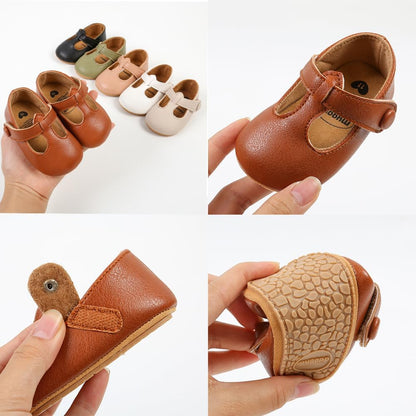 Baby Shoes Mary Jane Flats Non Slip Soft Sole Infant Toddler Sneakers First Walkers Party Christmas Dress Shoes