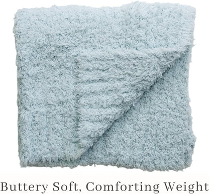 SARANONI Bamboni Luxury Baby Blanket, Breathable & Soft Plush for Infant Boys & Girls (Sky Blue