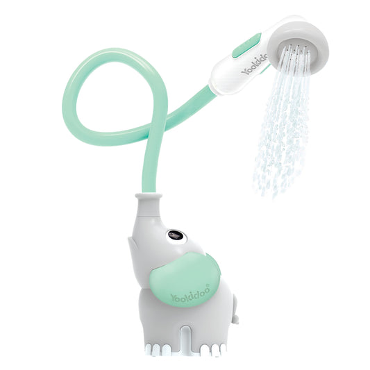 Yookidoo Baby Bath Shower Head - Elephant Water Pump and Trunk Spout Sprayer - One Handed Flow