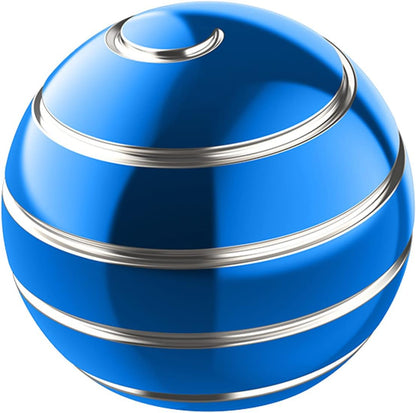 Kinetic Spinning Desk Toys, 1.77'' Fidget Spinner Desktop Toys for Office for Adults, Optical Illusion Toys for ADHD Anxiety, Metal Fidgets for Father Mother (45MM, Blue-A)