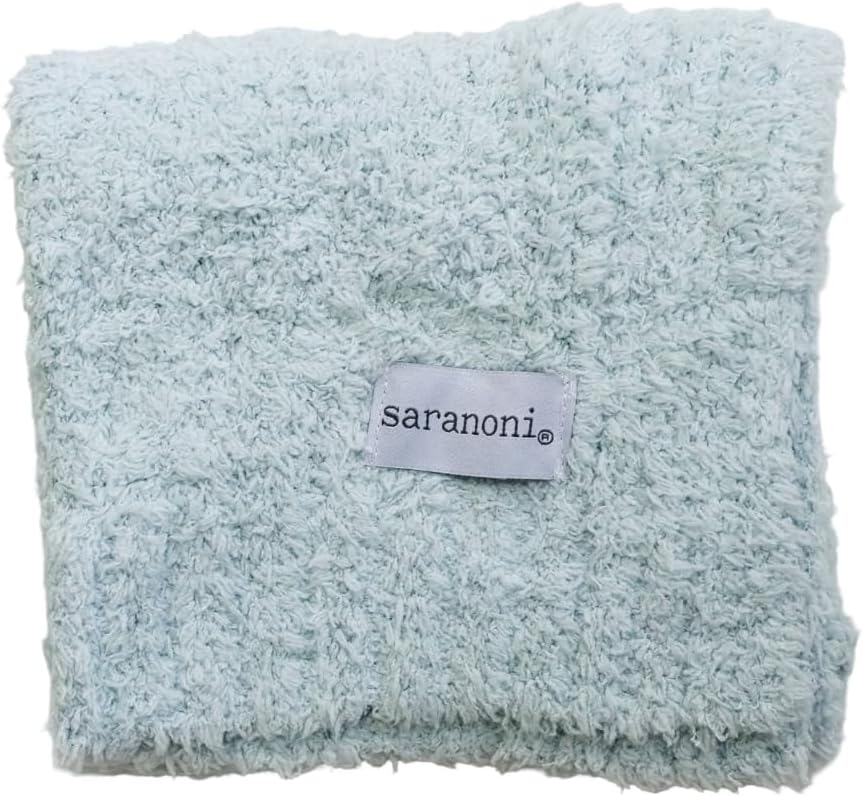 SARANONI Bamboni Luxury Baby Blanket, Breathable & Soft Plush for Infant Boys & Girls (Sky Blue