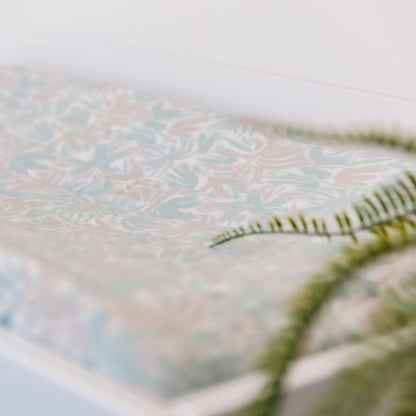 Crane Baby Changing Pad Cover, 100% Cotton Sateen Exterior Change Pad Cover, Beach Life Theme, 16" x 32", Fitted Changing Pad Covers, Changing Table Pad Cover For Nursery, Baby Registry or Shower Gift
